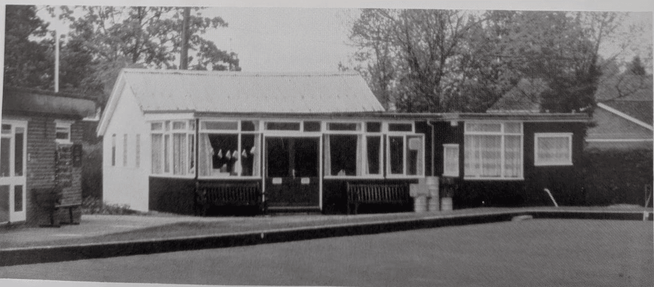 The 1981 brick extension on the left, alongside the enlarged original pavilion